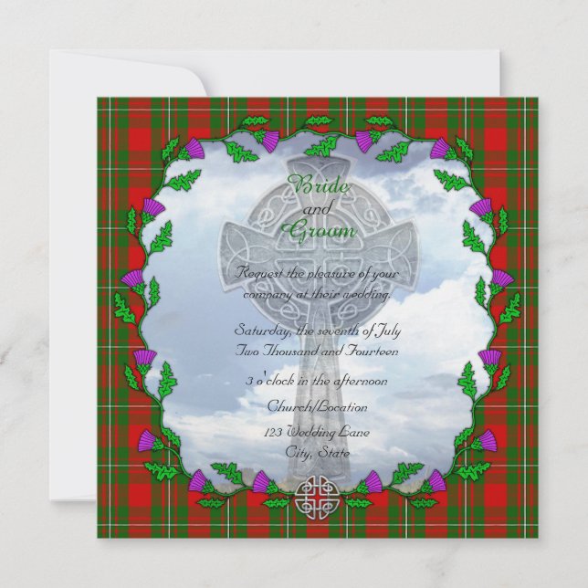 MacGregor Scottish Wedding Invitation (Front)