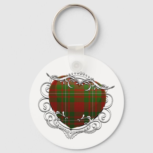 MacGregor Tartan Heart Keychain (Front)