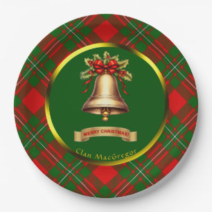 MacGregor Tartan Personalized Christmas Paper Plates