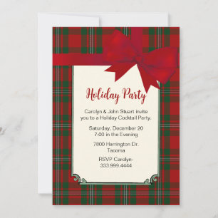 MacGregor Tartan Plaid Custom Christmas Party Invitation