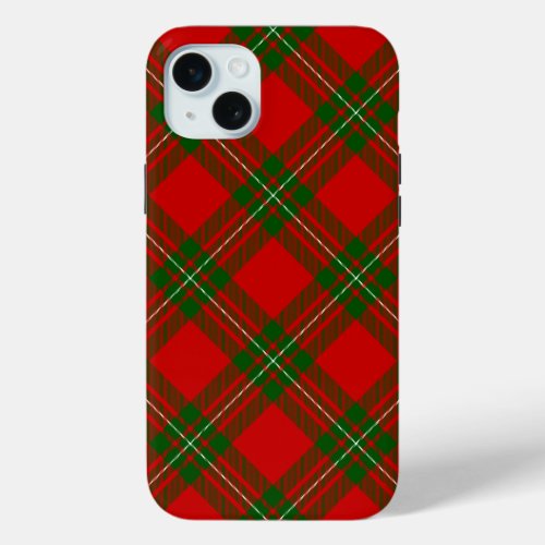 MacGregor tartan red green plaid iPhone 15 Plus Case