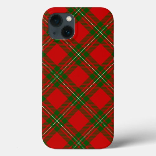 MacGregor tartan red green plaid iPhone 13 Case