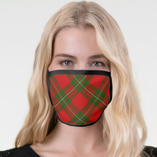 MacGregor tartan red green plaid Face Mask