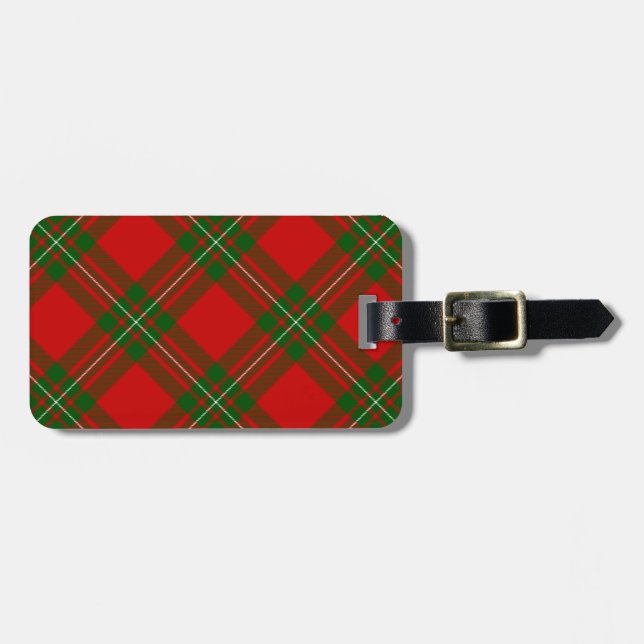 MacGregor tartan red green plaid Luggage Tag (Front Horizontal)