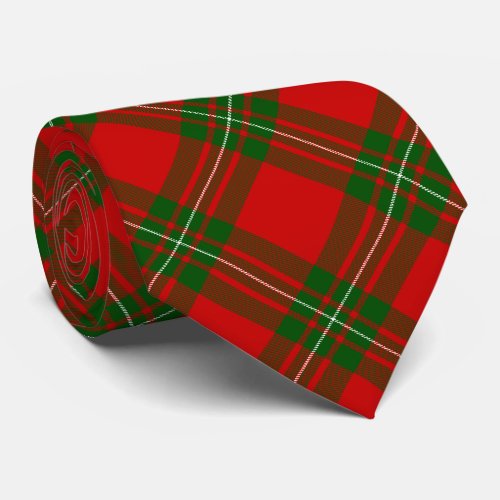 MacGregor tartan red green plaid Tie