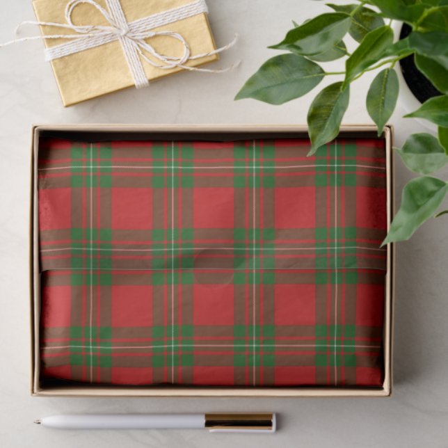MacGregor tartan red green plaid Tissue Paper (Gift)