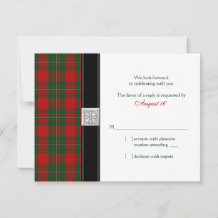 MacGregor Tartan Wedding Reply Card