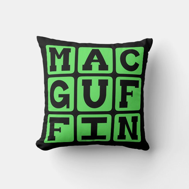 MacGuffin, Literary Fakeout Throw Pillow (Front)