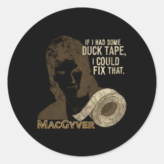 Macgyver Duct Tape Classic Round Sticker
