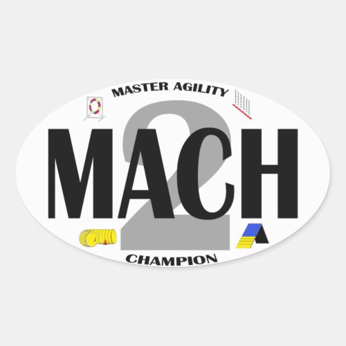 MACH 2 Dog Agility title sticker