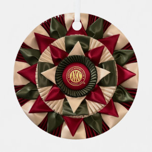 MACH Dog Rosette Custom Christmas Metal Ornament