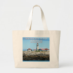 Machias Seal Island Lighthouse Jumbo Tote Bag