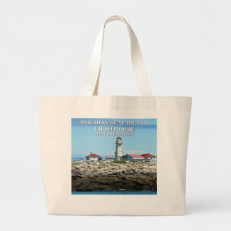 Machias Seal Island Lighthouse Jumbo Tote Bag