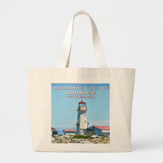 Machias Seal Island Lighthouse Jumbo Tote Bag
