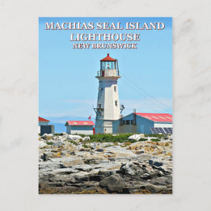 Machias Seal Island Lighthouse, New Bruns Postcard