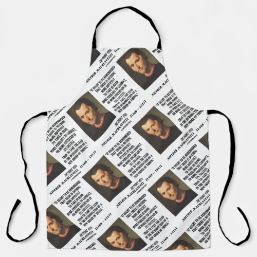 Machiavelli Lead Introduction New Order Of Things Apron