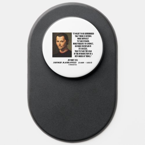 Machiavelli Lead Introduction New Order Of Things PopSocket