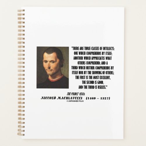 Machiavelli Three Classes Of Intellects Quote Planner
