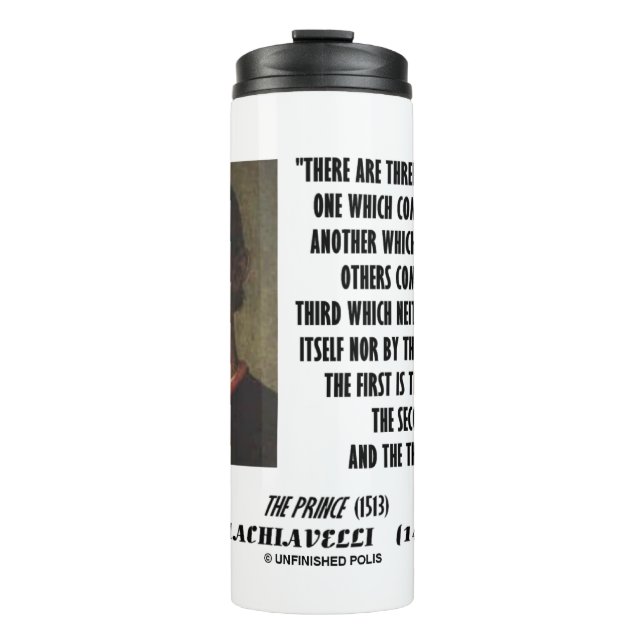 Machiavelli Three Classes Of Intellects Quote Thermal Tumbler (Front)