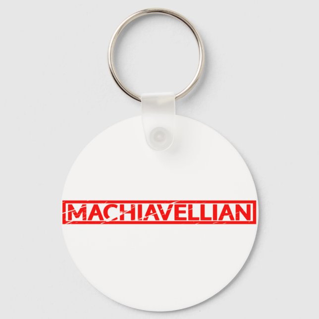 Machiavellian Stamp Keychain (Front)