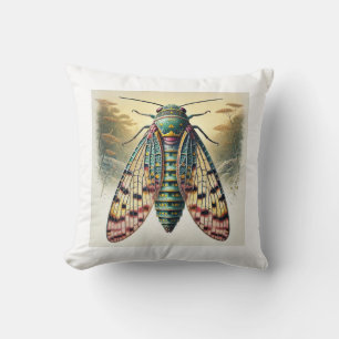 Machiloides Dorsal View 170724IREF217 - Watercolor Throw Pillow
