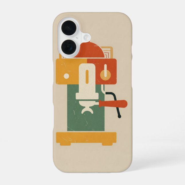 Machine à Espresso Vintage Iphone Case (Back)