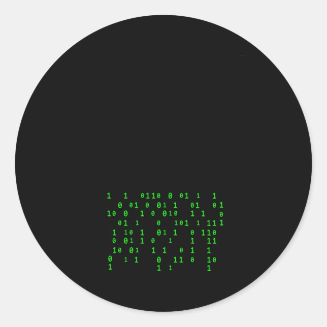 Machine Ai Learning Generated Techie Developers Classic Round Sticker (Front)