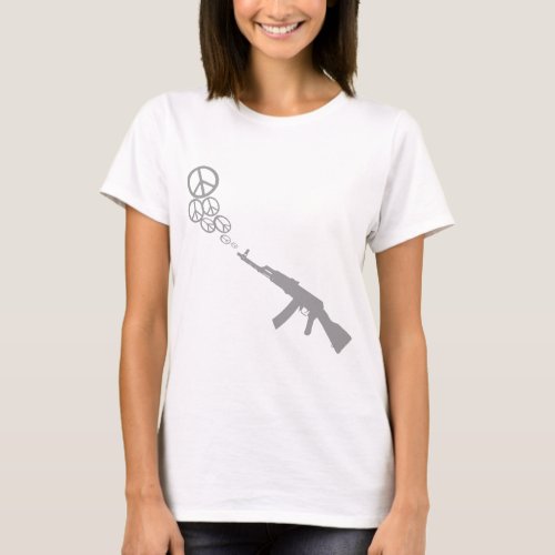 Machine Gun Peace grey T_Shirt