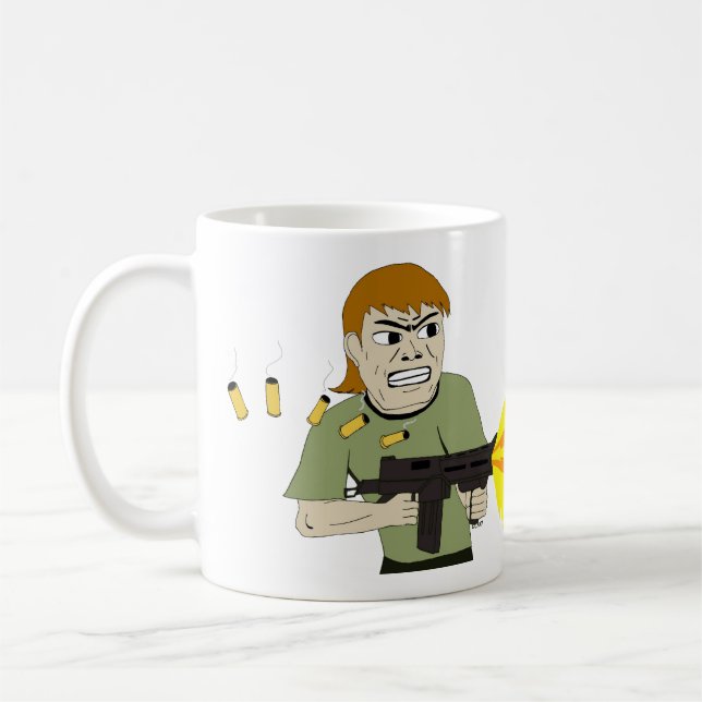machine gunner coffee mug (Left)