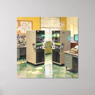 “Machine Language” - Humorous Technology Canvas Print