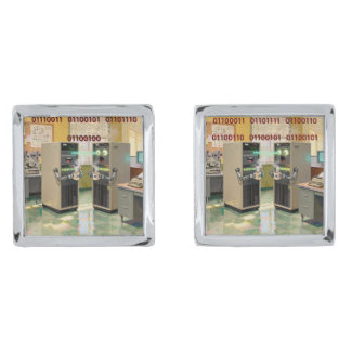 “Machine Language” - Humorous Technology Cufflinks