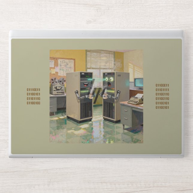 “Machine Language”  -  Humorous Technology         HP Laptop Skin (Front)