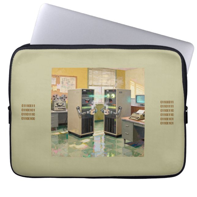 “Machine Language”  -  Humorous Technology         Laptop Sleeve (Front)