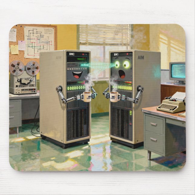 “Machine Language”  -  Humorous Technology         Mouse Pad (Front)