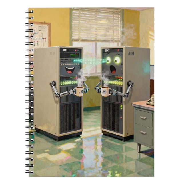 “Machine Language”  -  Humorous Technology         Notebook (Front)