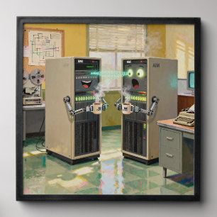 “Machine Language” - Humorous Technology Peel And Stick Photo Tile