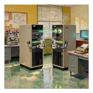 “Machine Language”  -  Humorous Technology         Poster