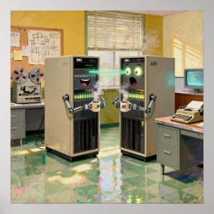 “Machine Language”  -  Humorous Technology         Poster