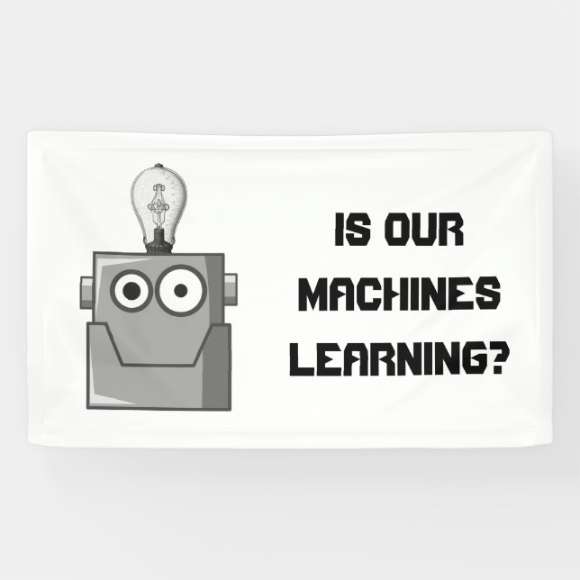 Machine Learning Technology Humor Banner (Horizontal)
