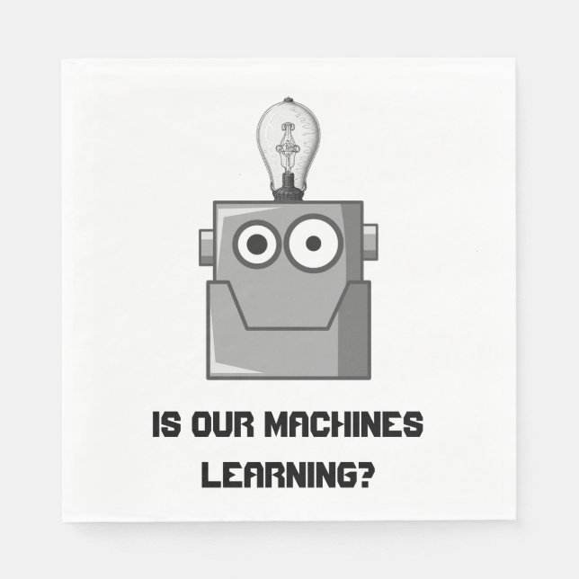 Machine Learning Technology Humor Napkins (Front)