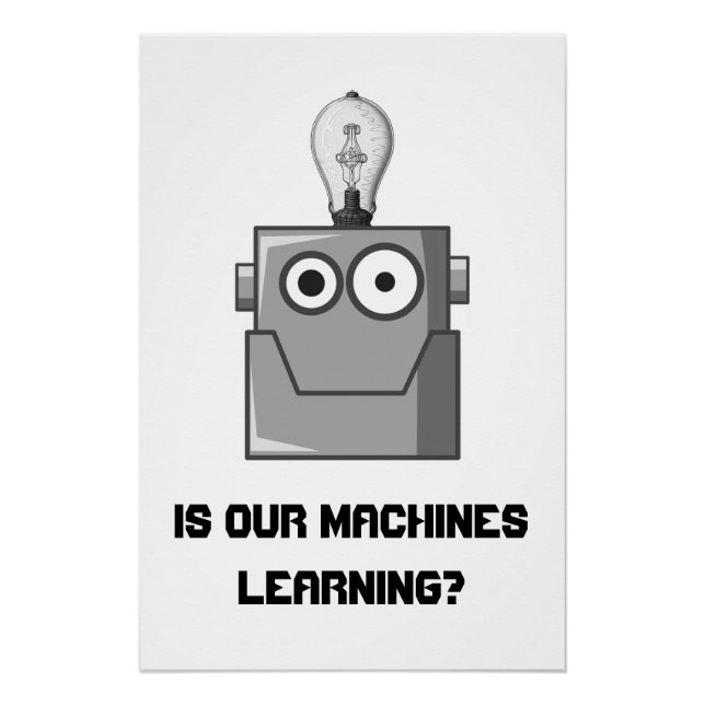 Machine Learning Technology Humor Poster (Front)