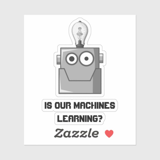 Machine Learning Technology Humor Sticker (Sheet)