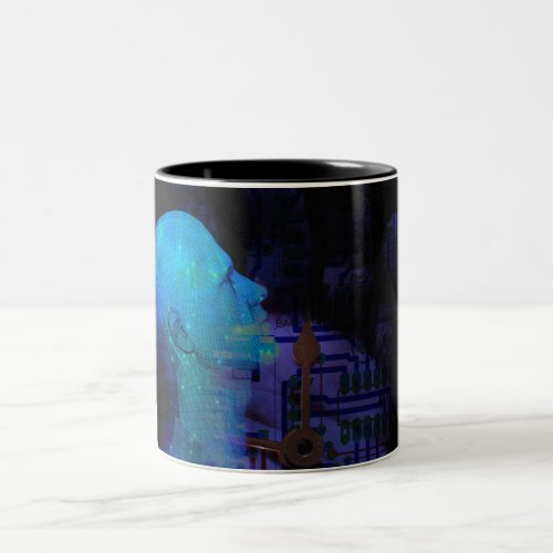 Machine Mind Concept Two_Tone Coffee Mug