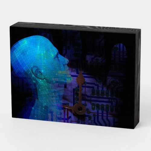 Machine Mind Concept Wooden Box Sign
