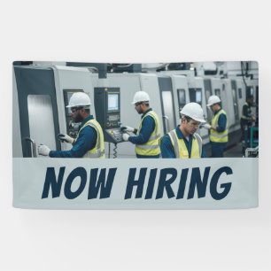 Machine Operators NOW HIRING Banner – Customizable