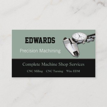Machine Shop Business Card by Lasting__Impressions at Zazzle