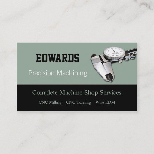 Customizable Machine Shop Business Card