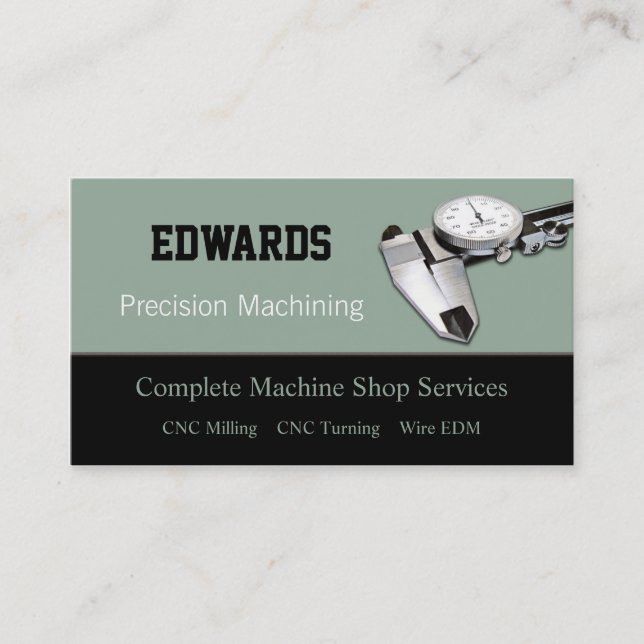 Machine Shop Business Card (Front)