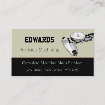 Machine Shop Business Card by Lasting__Impressions at Zazzle