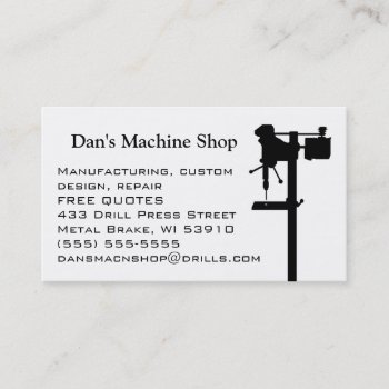 Machine Shop Business Card by GreenCannon at Zazzle